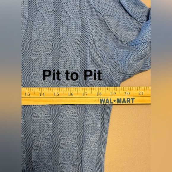 NWT Stylish Women's Blue Cable Knit Cardigan - Picture 5 of 8